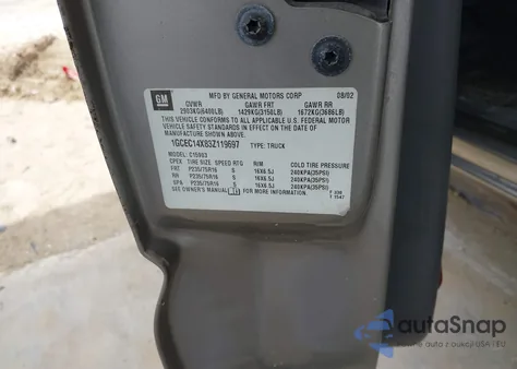 2003 Chevrolet Silverado 1500 Work Truck z USA, uszkodzony, nr VIN 1GCEC14X83Z119697